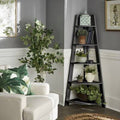 Vulcan Black Corner Bookcase D17739