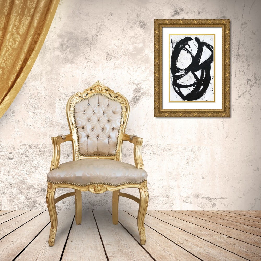 Gold Ornate Wood Framed Art Print X75409