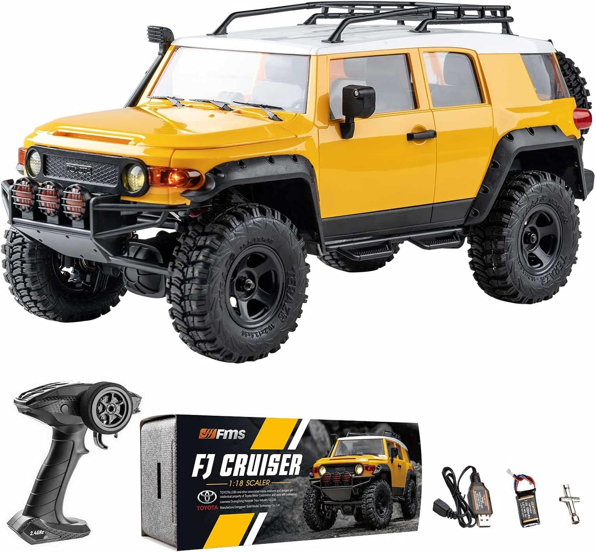 1/18 RC Crawler 4WD RTR Remote Control Car with LED Lights E9620