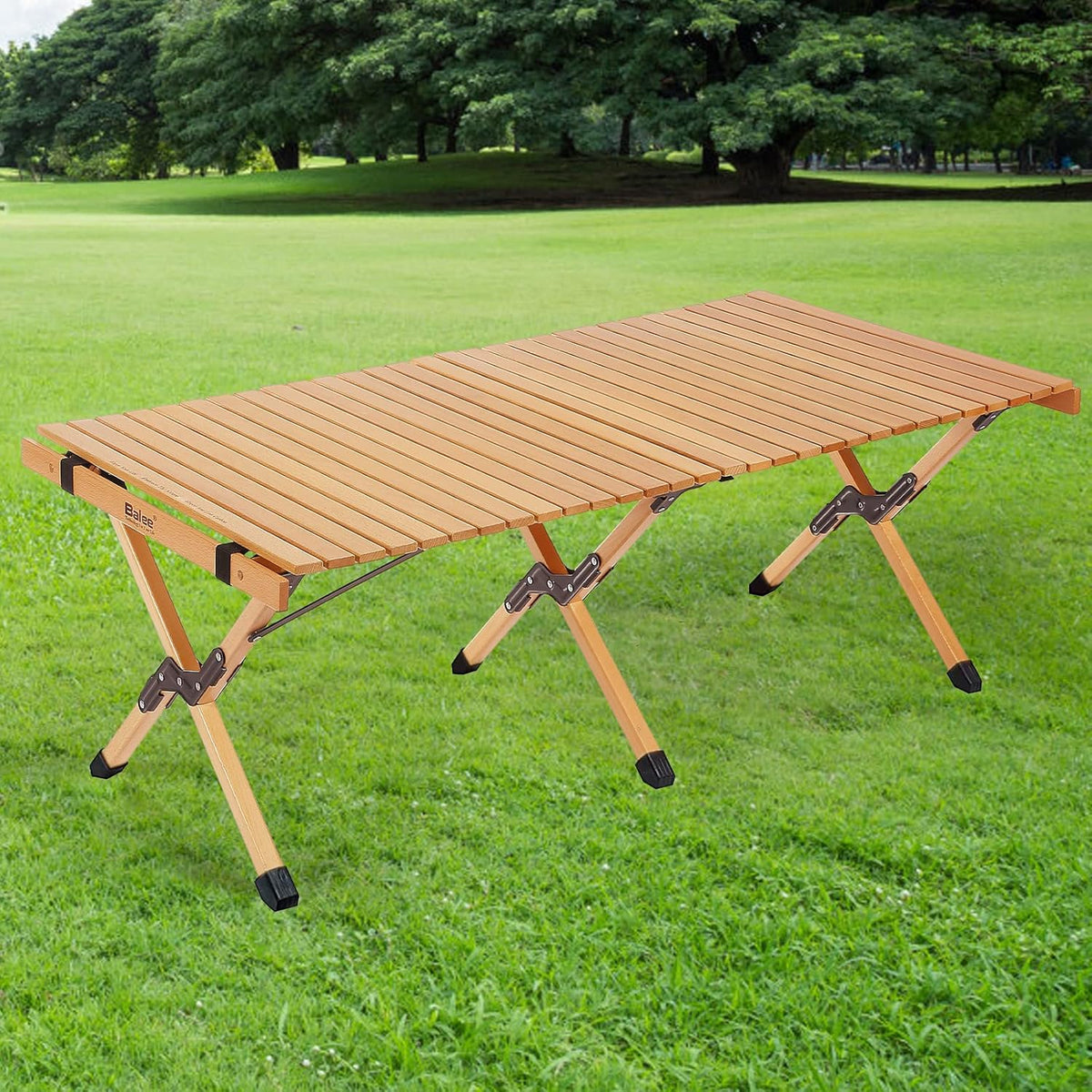 4ft Folding Wood Picnic Table with Carry Bag M98674