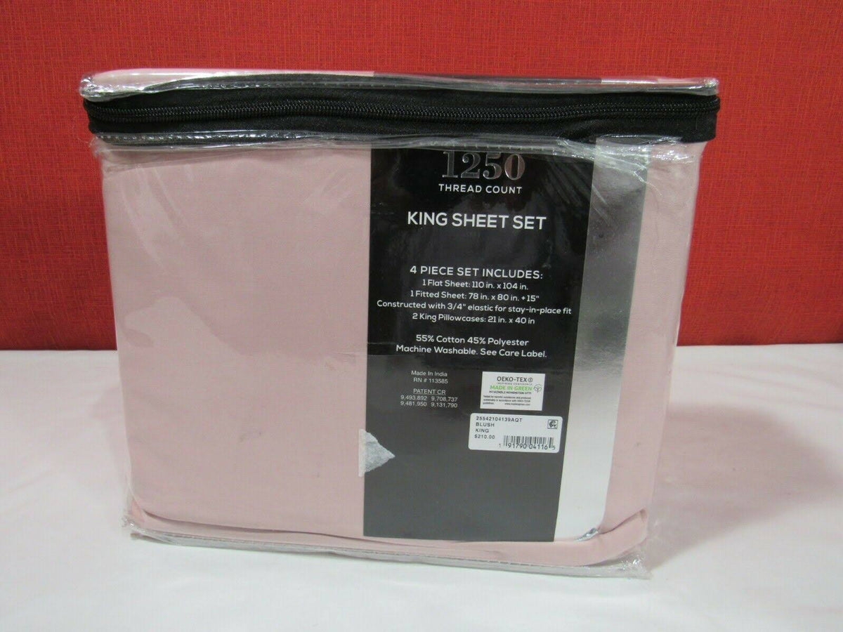 King Blush 4 pc. Sateen Sheet Set B101496