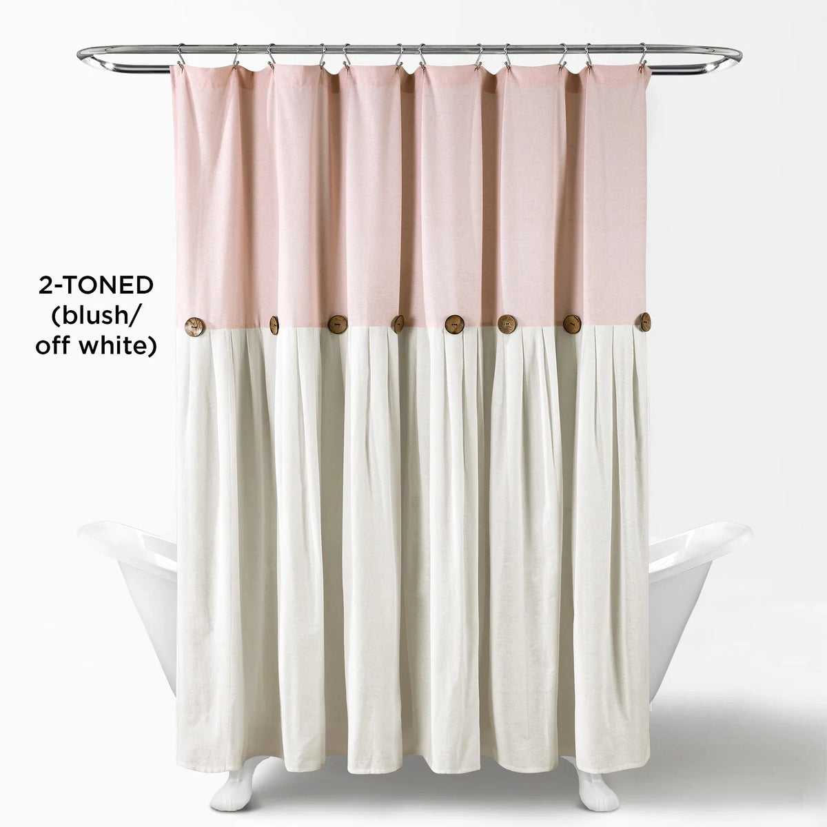 Gray Cotton Blend Shower Curtain F4707