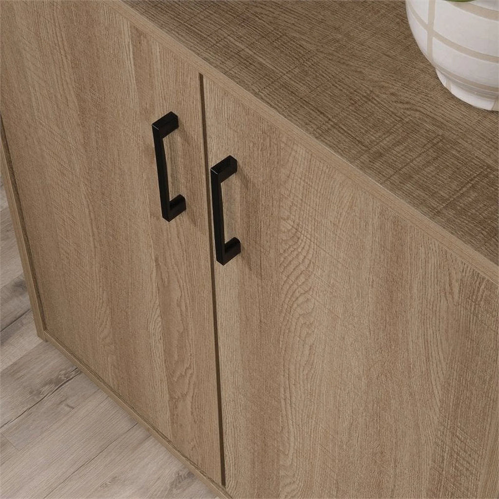4-Shelf Engineered Wood Bookcase with Doors A6702