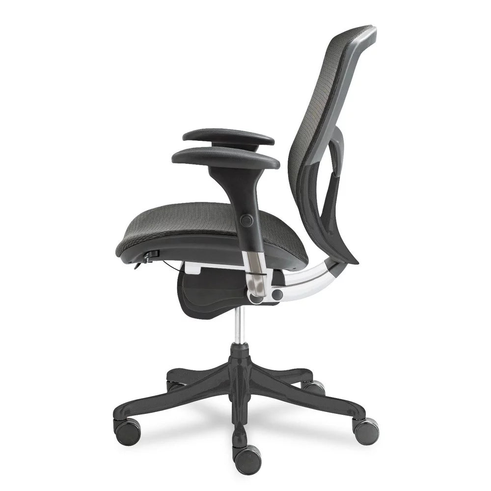 Black Ergonomic Mid-Back Mesh Chair Q7801