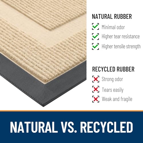 Black Waterproof Natural Rubber Doormat Y18298