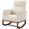 Beige Upholstered Rocking Accent Chair Y2954