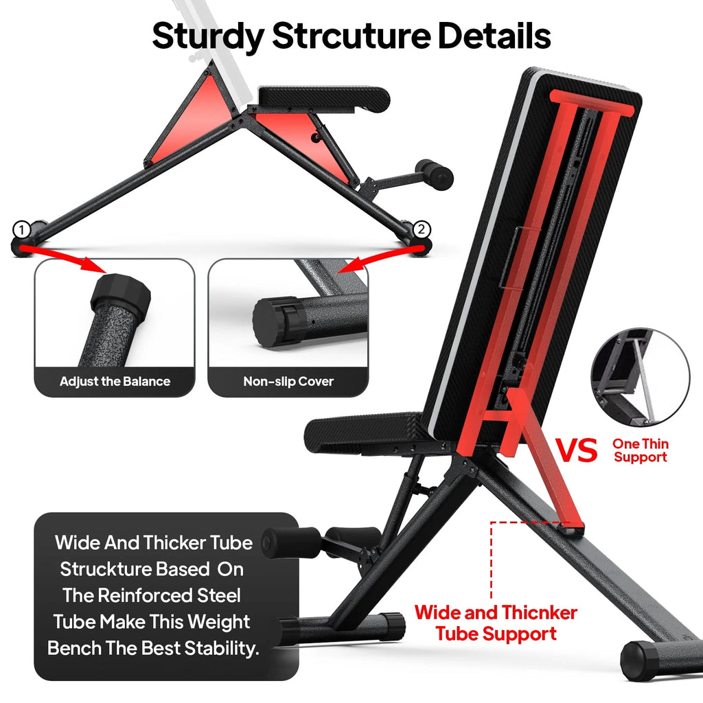 Foldable Adjustable Weight Bench K63366