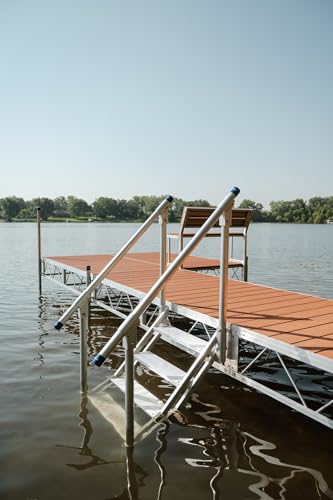 Aluminum Dock Stairs 2 Step with 1 Handrail C864486