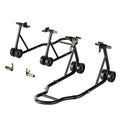 Black Motorcycle Stands 882 Lbs Capacity Front Rear Wheels Lift G923459