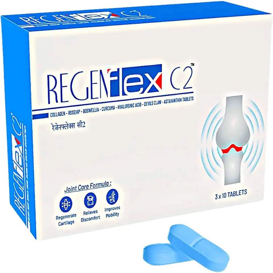 Type 2 Collagen with Hyaluronic Rosehip Boswellia Curcumin Devils Claw & Astaxanthin 30 Tab O904