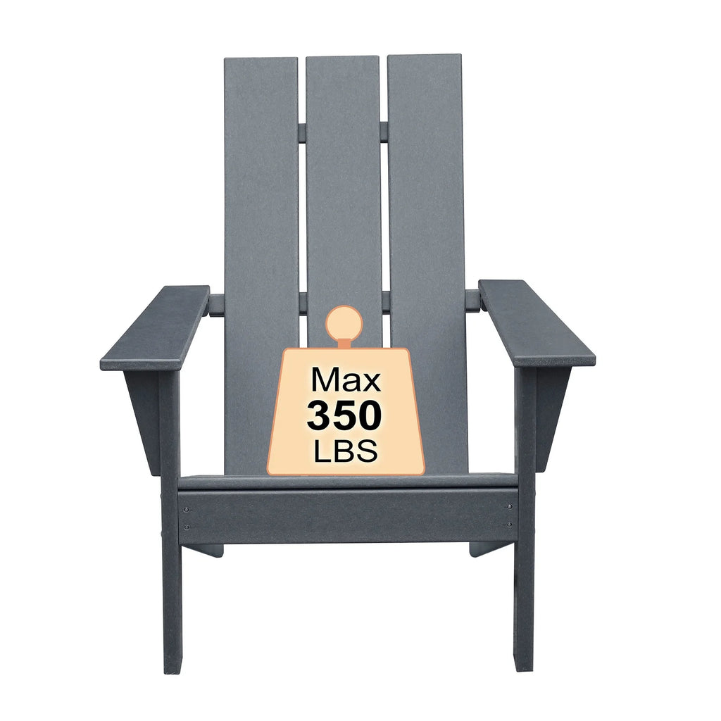 Dark Grey HDPE Resin Adirondack Chair M129213