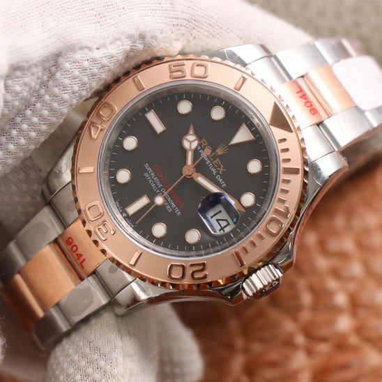 Rose Goldmix Black & Brown Dial Stainless Steel 40m F37455