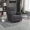 Black Teddy Fabric Swivel Recliner Chair I812016