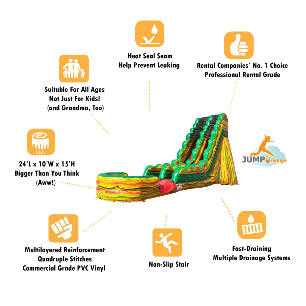 Inflatable Water Slide with Splash Pool R6746