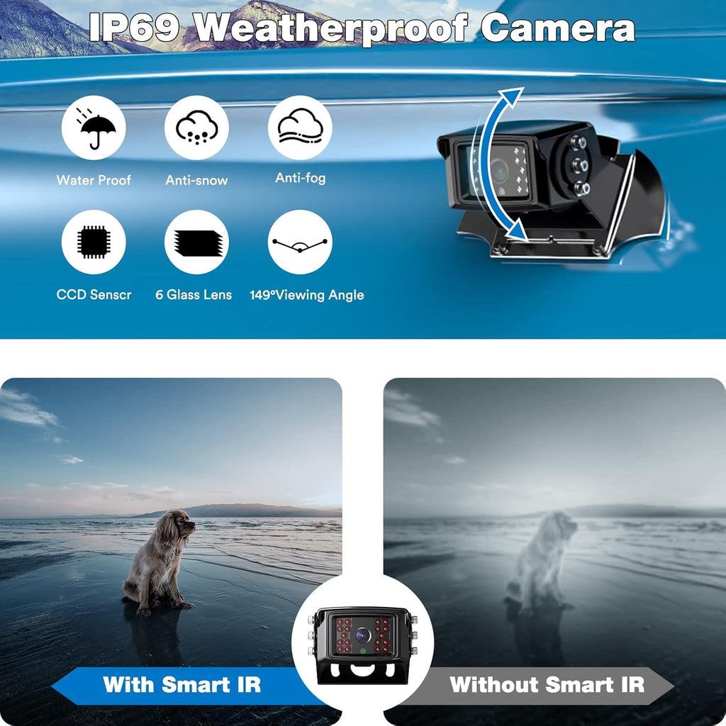 HD Wired Backup Camera System Kit with 7'' LCD Monitor X656302