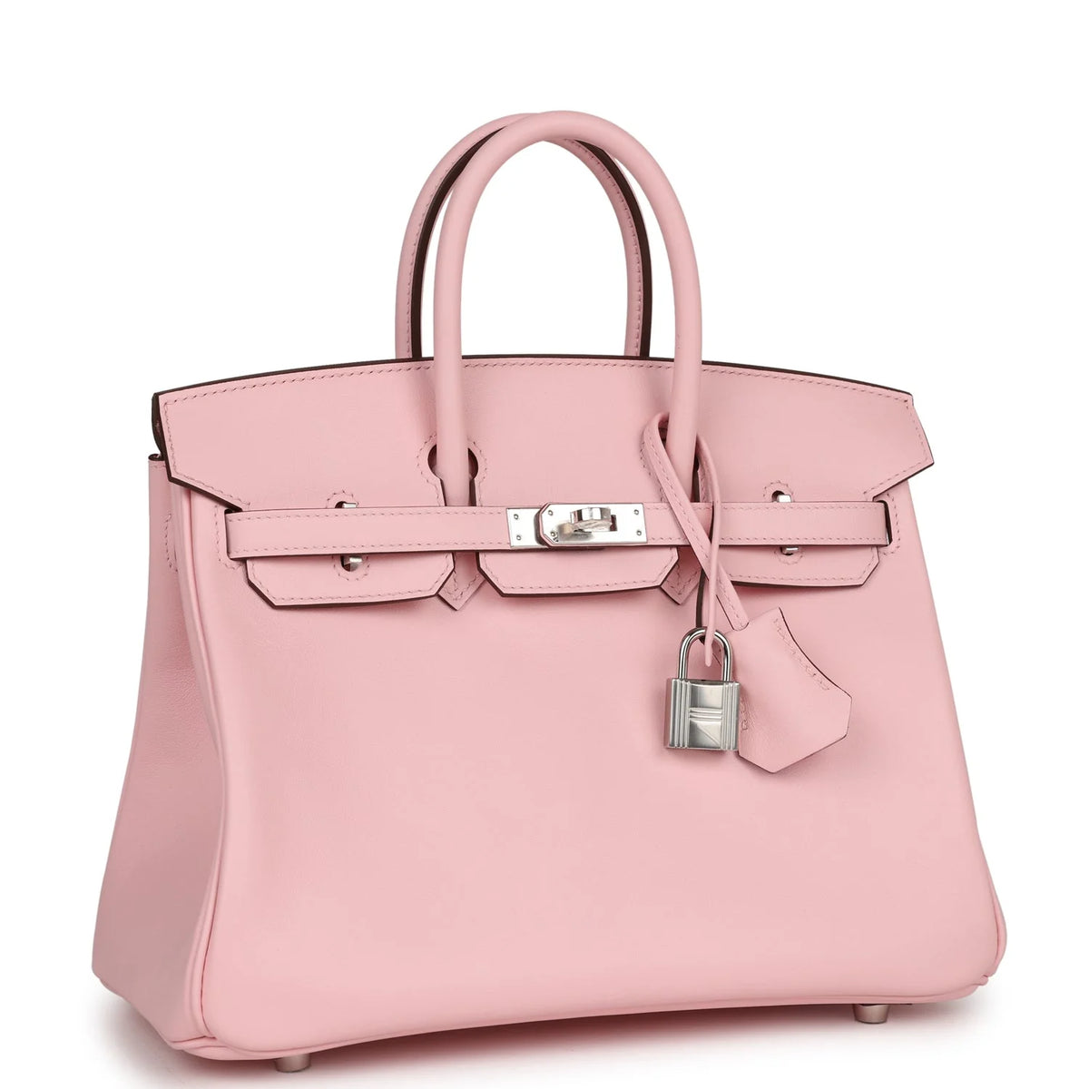 Birkin 25 Rose Sakura Swift Palladium Hardware L6107