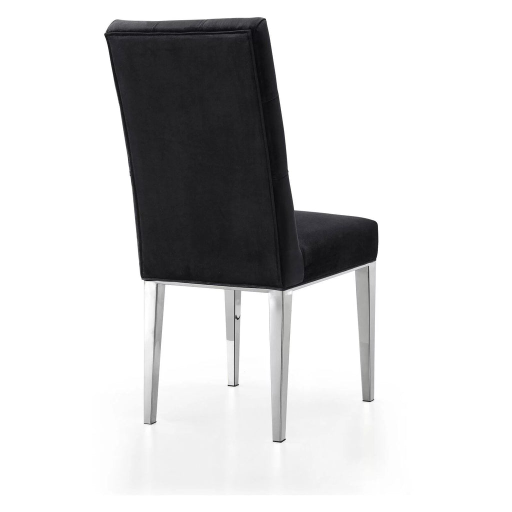 Black Velvet Dining Chair Set of 2 M210606