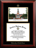 Gold Embossed Diploma Frame with Campus Images Lithograph A767