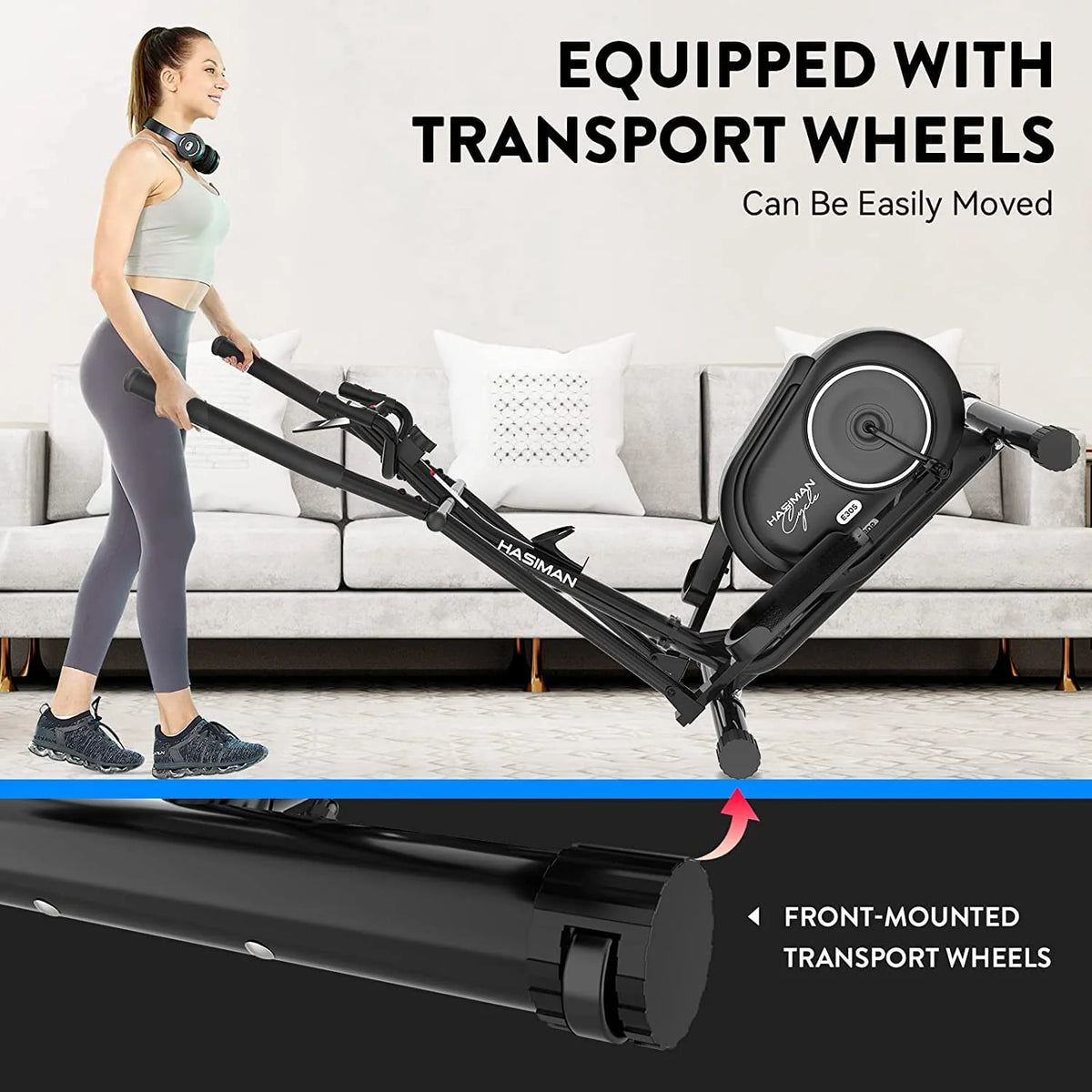 Silent Magnetic Elliptical Bike Stationary Exercise Machine H181237