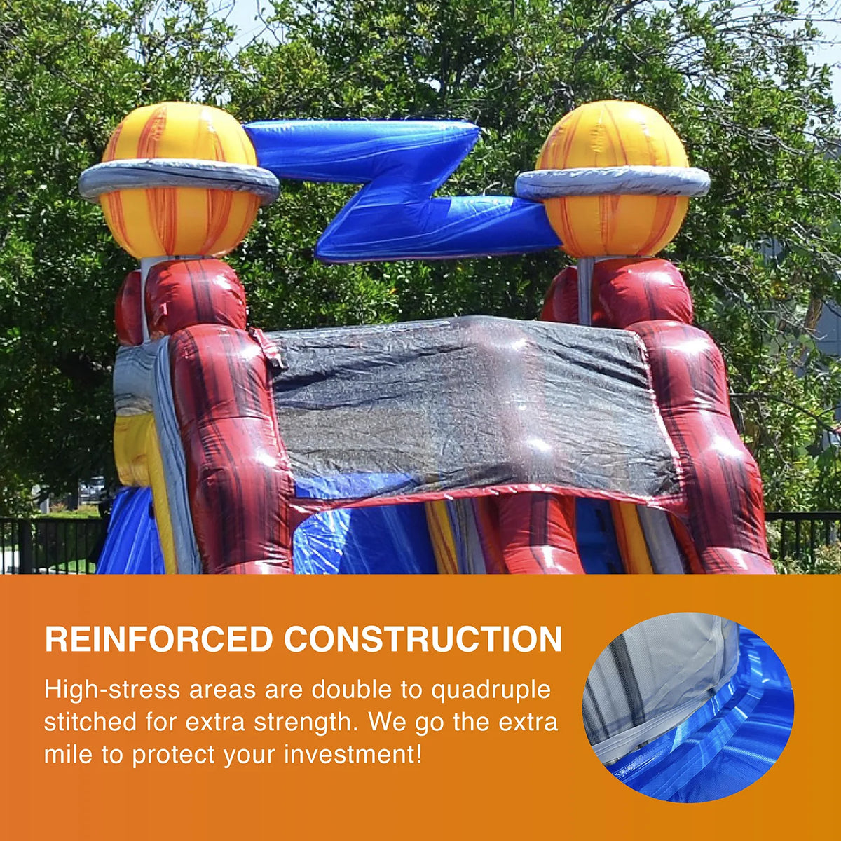 15' Inflatable Water Slide with Splash Pool E174986