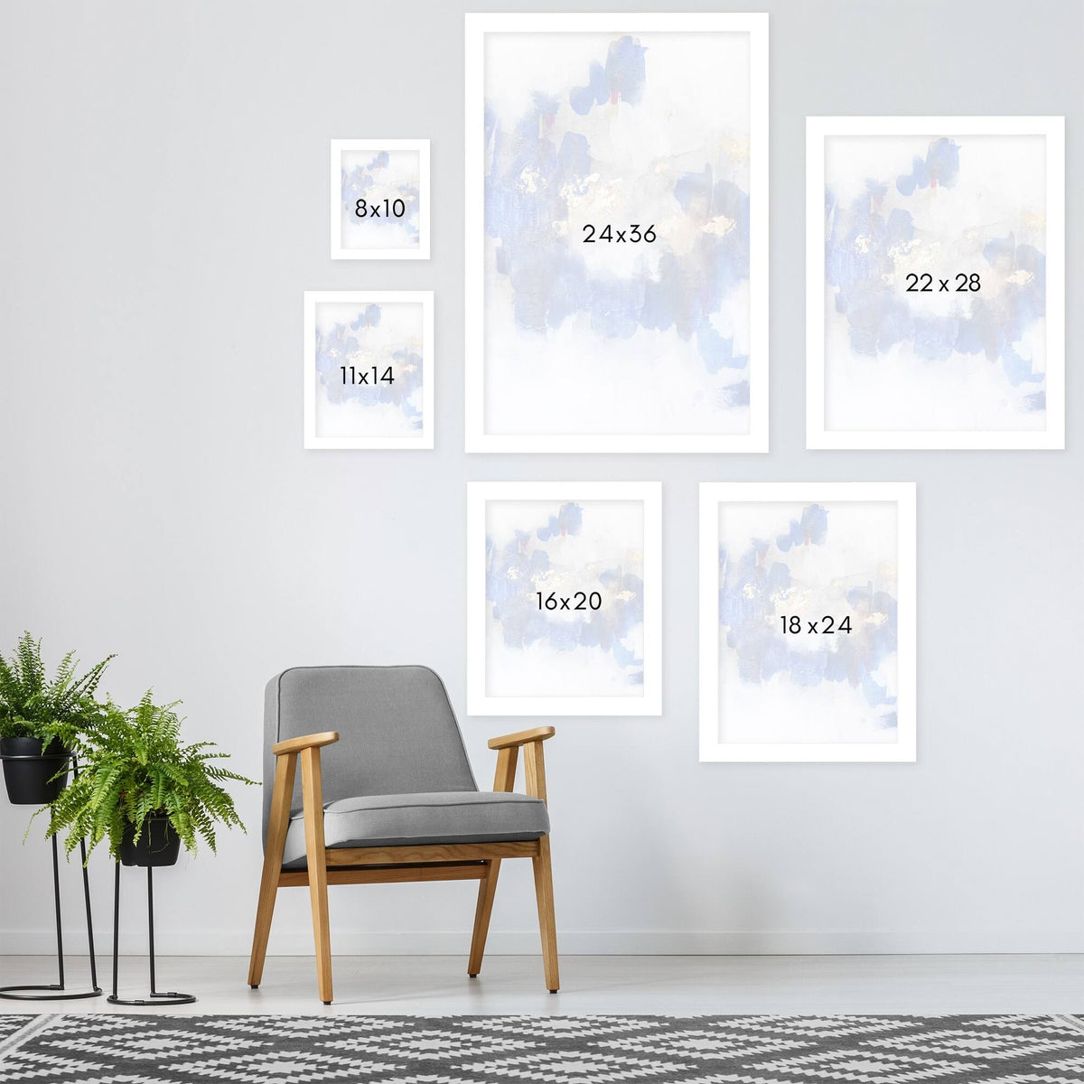 White Framed Print Set D575572