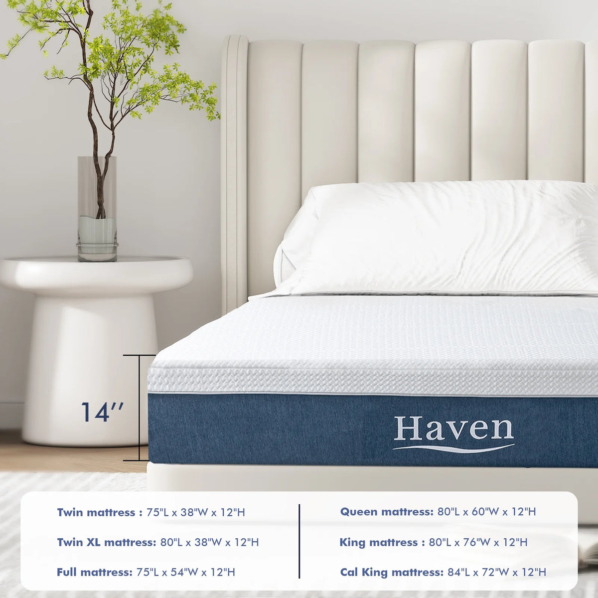 Twin 12 inch Memory Foam Mattress L1948