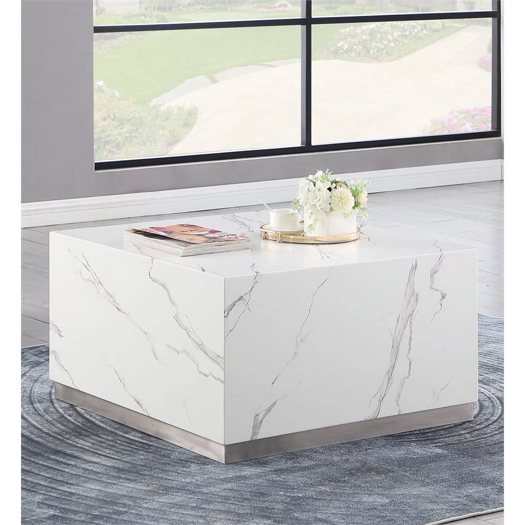 Square Faux Marble Coffee Table M697