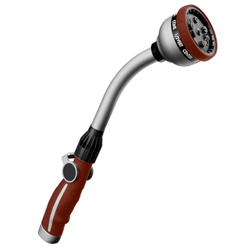 Heavy Duty Metal Garden Hose Wand with 10 Spray Patterns T997411