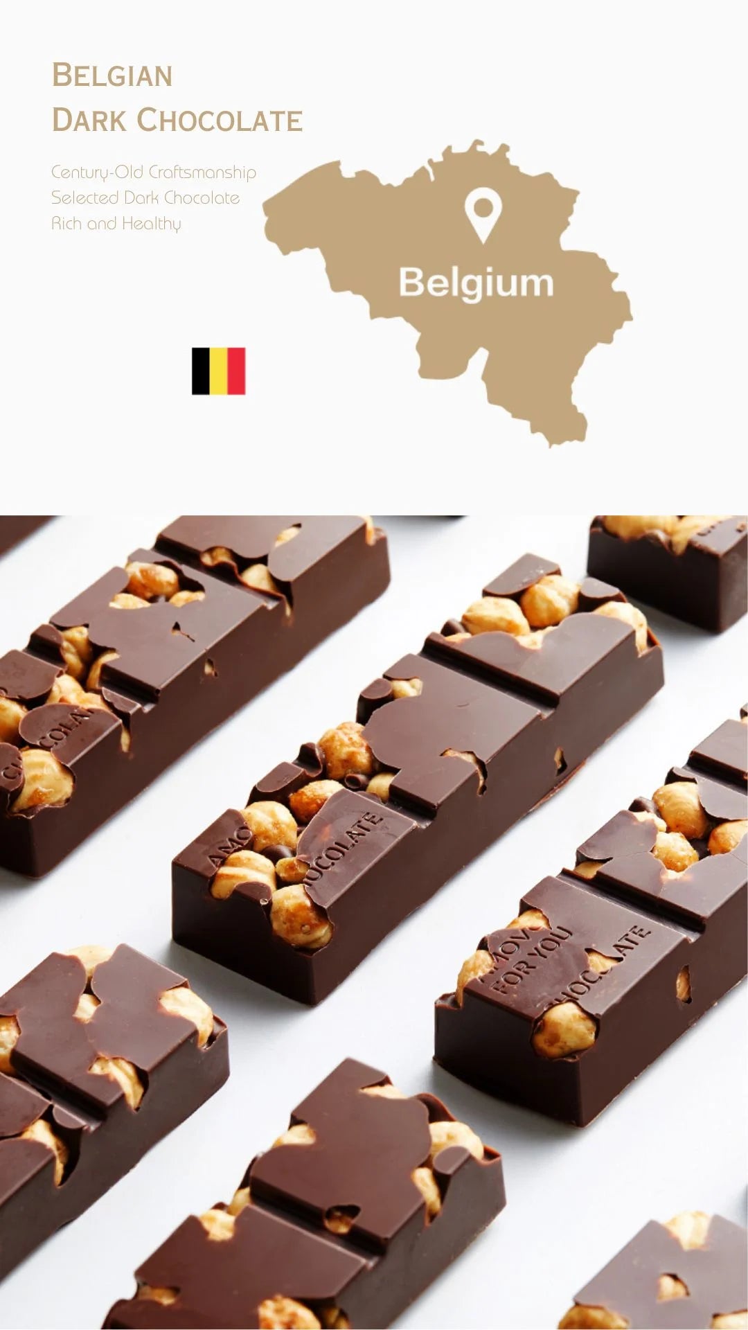 Maltitol Sweetened Hazelnut Chocolate Bars, 6 Ct X823