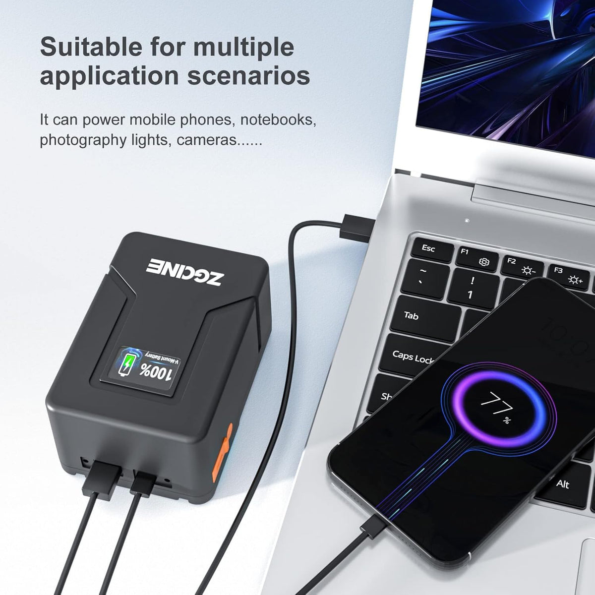 99Wh 14.8V V-Mount Battery with D-TAP USB-C USB-A Output B9088