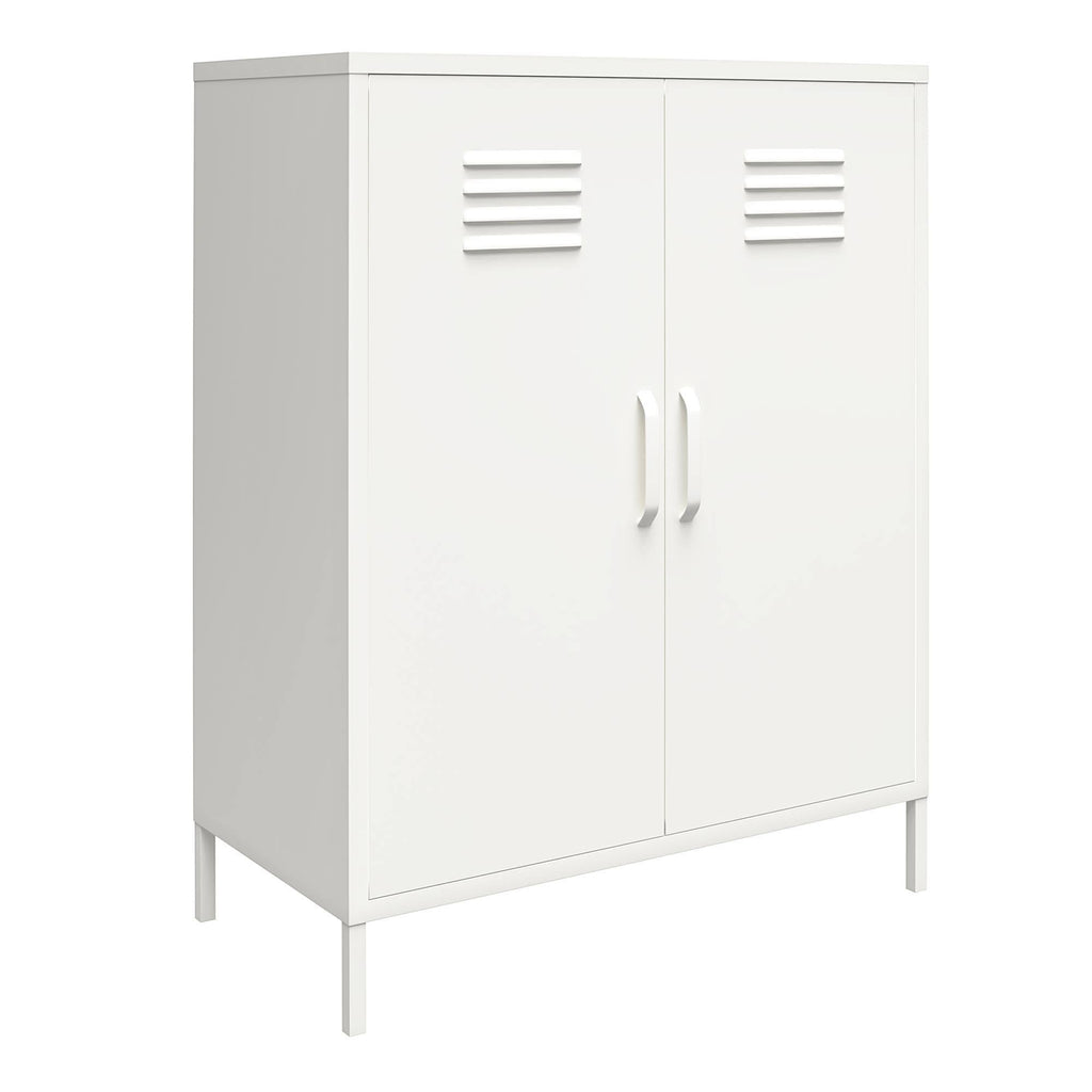 White 2 Door Metal Storage Cabinet V987