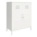 White 2 Door Metal Storage Cabinet V987