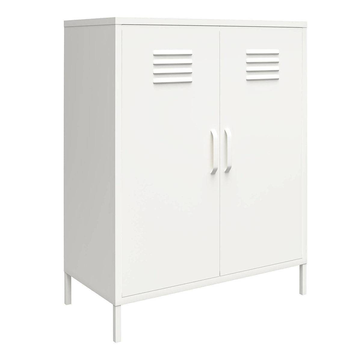 White 2 Door Metal Storage Cabinet V987