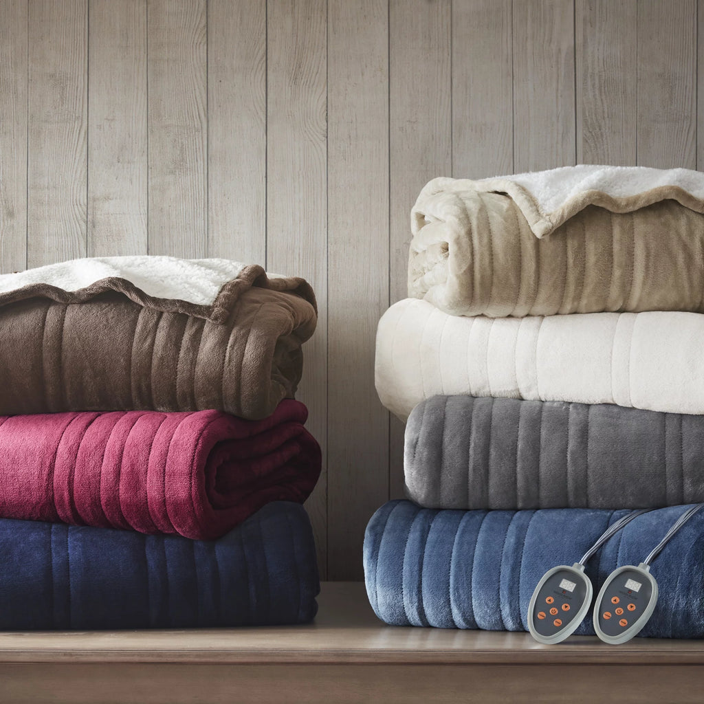 King Grey Knitted Electric Blanket J3025