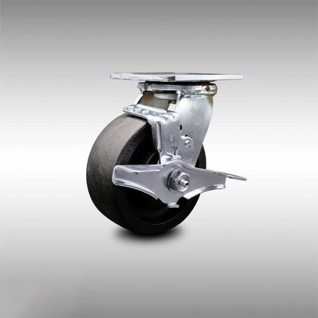5 inch Swivel Caster with Roller Bearing and Brake Y776
