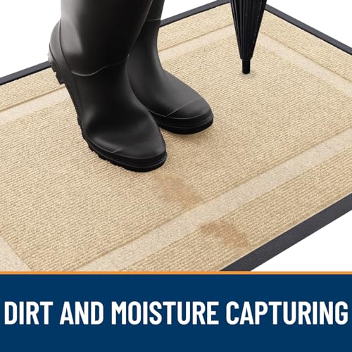 Black Waterproof Natural Rubber Doormat Y18298