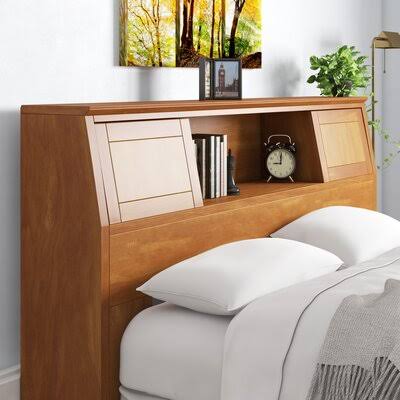 Queen Antique Alder Bookcase Headboard Q601