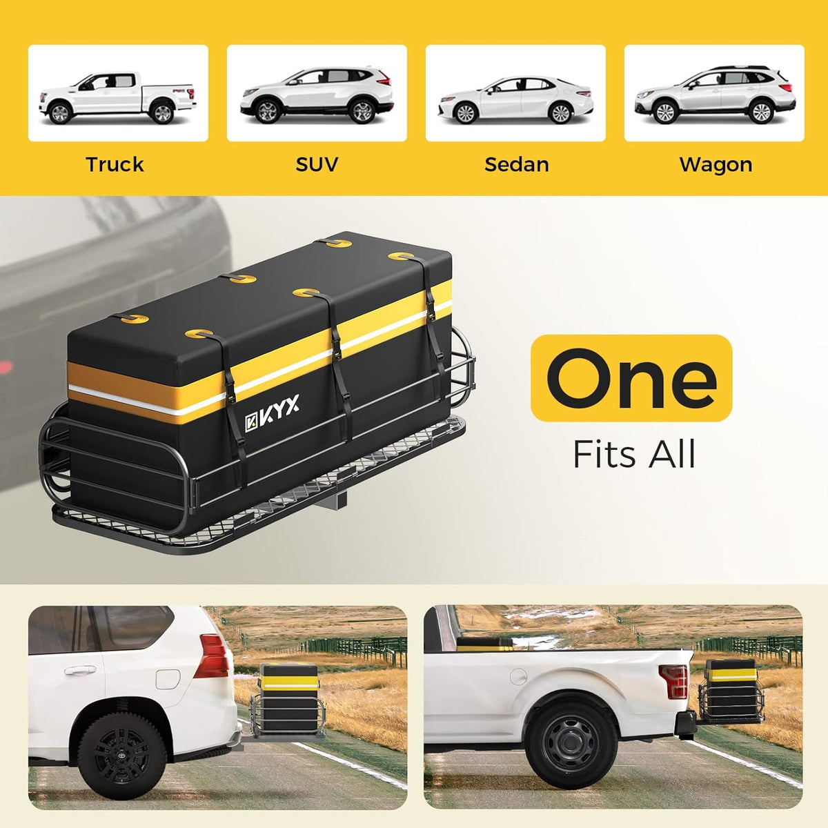 15 Cubic Feet Waterproof Hitch Cargo Carrier Bag W3633