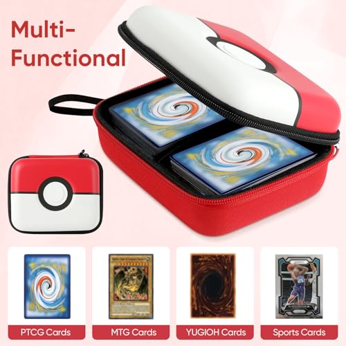 Hard-Shell Card Case Holds 400+ Trading Cards & 3 Decks D10113