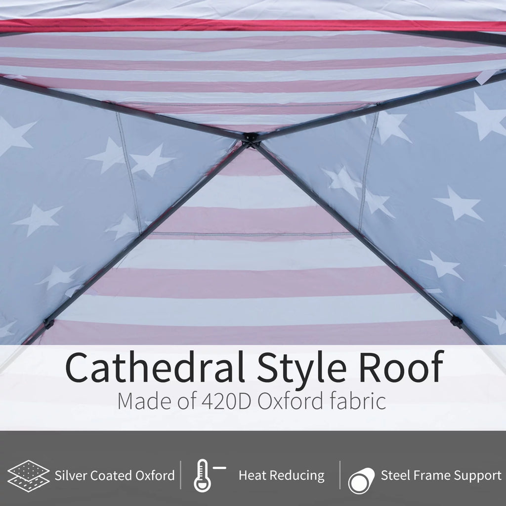 10' x 10' Pop Up Canopy Tent with Netting Y43970