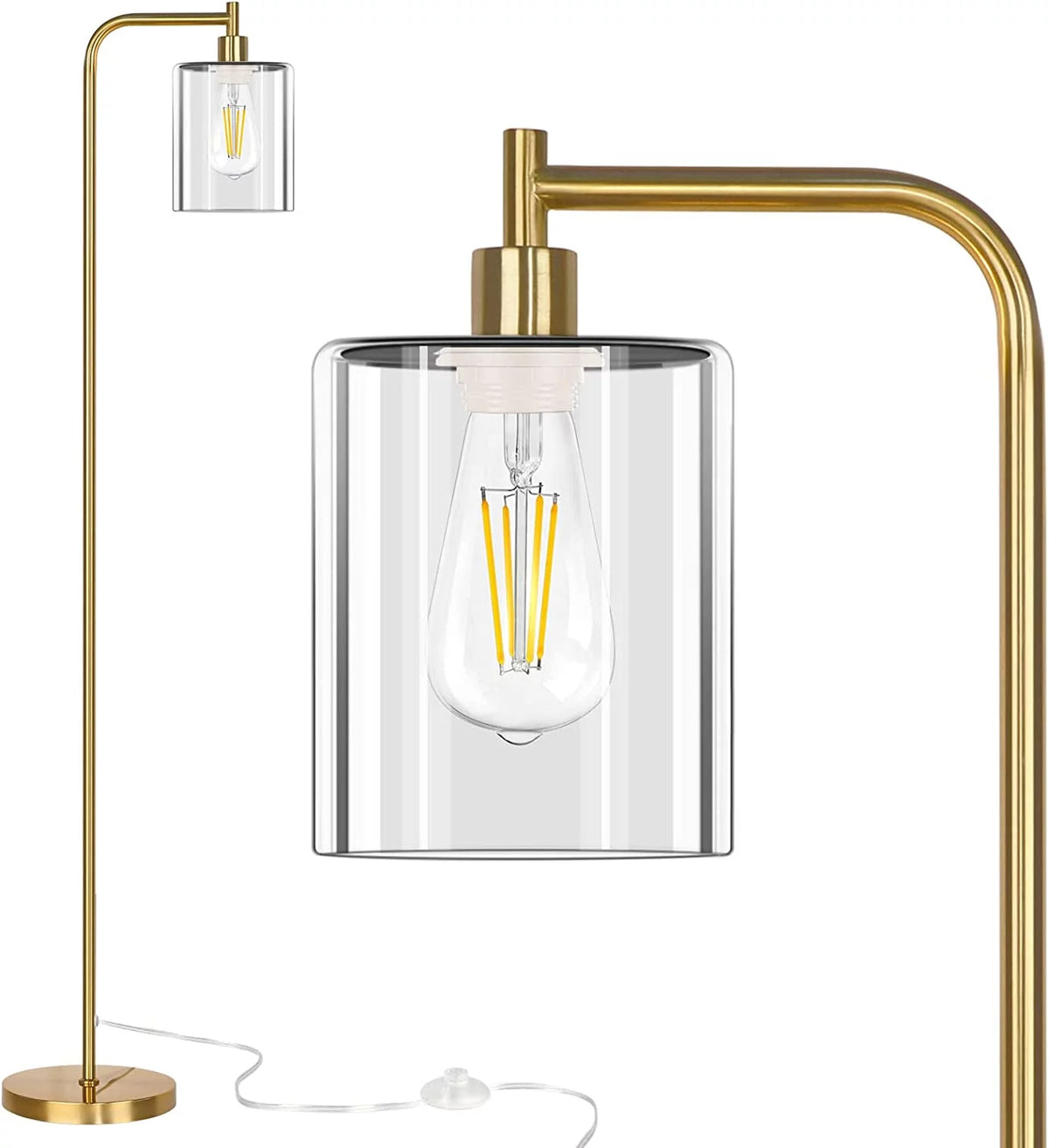 67” Gold Industrial Floor Lamp P354902