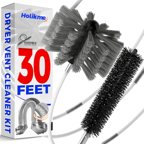 30 Feet Dryer Vent Cleaner Kit Flexible Lint Brush K703592