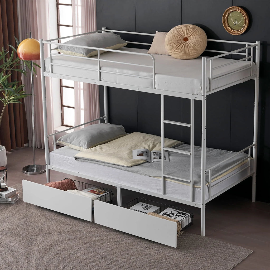 Twin over Twin Steel Bunk Beds N9949