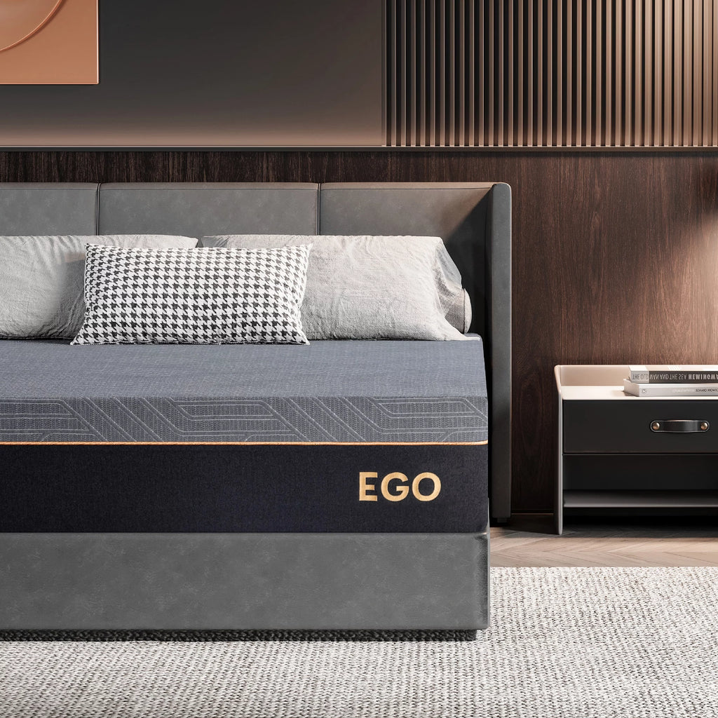 Black 12 inch Queen Gel Memory Foam Mattress Y644865