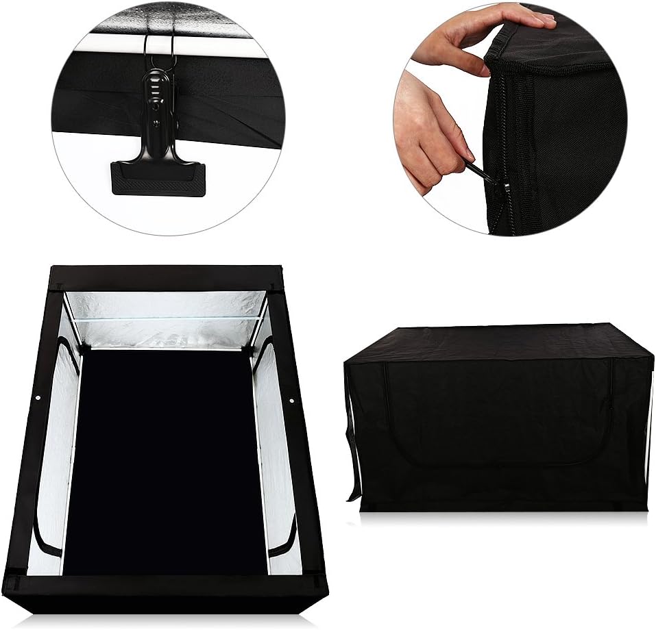 LED Photography Lightbox with 3 Colors Backdrops and Carrying Bag K2447