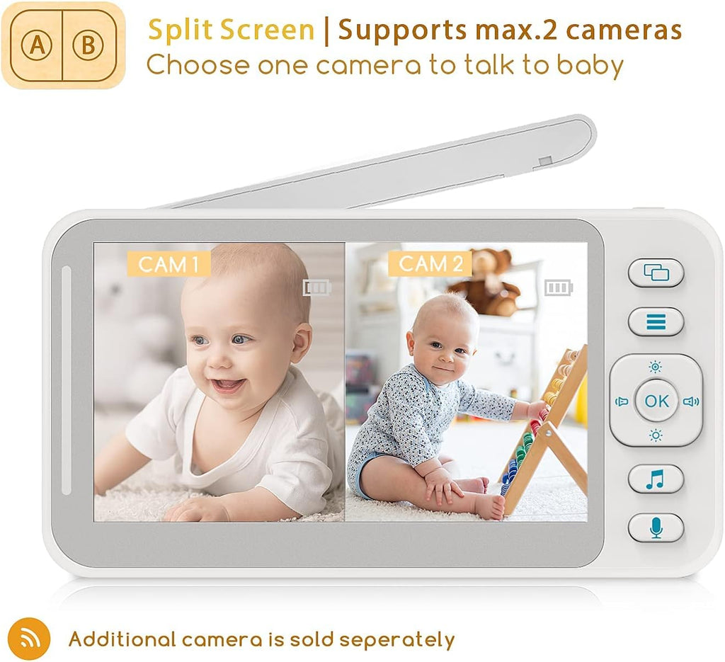 Baby Monitor with Two Cameras and 4.3'' LCD Split Screen N2894
