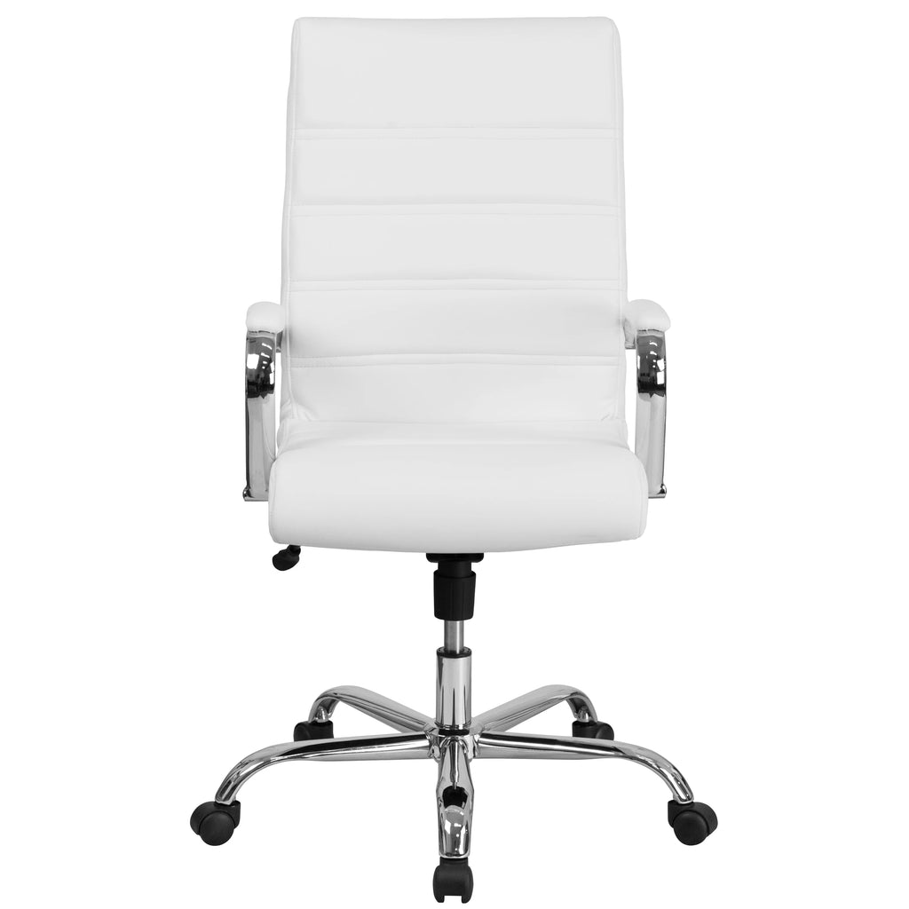 High Back LeatherSoft Executive Swivel Office Chair with Chrome Base G4783