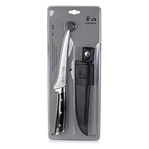 7-Inch Forged Fillet Knife and Leather Sheath Set L3440