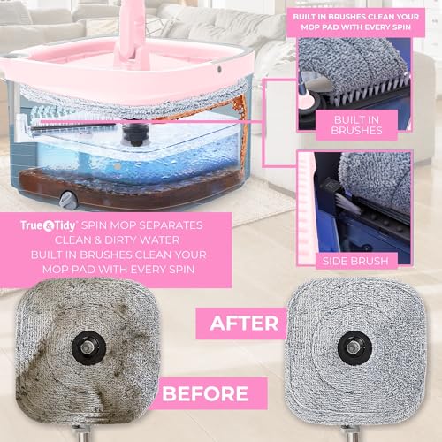 Square Spin Mop & Bucket System with 2 Microfiber Mop Pads K891