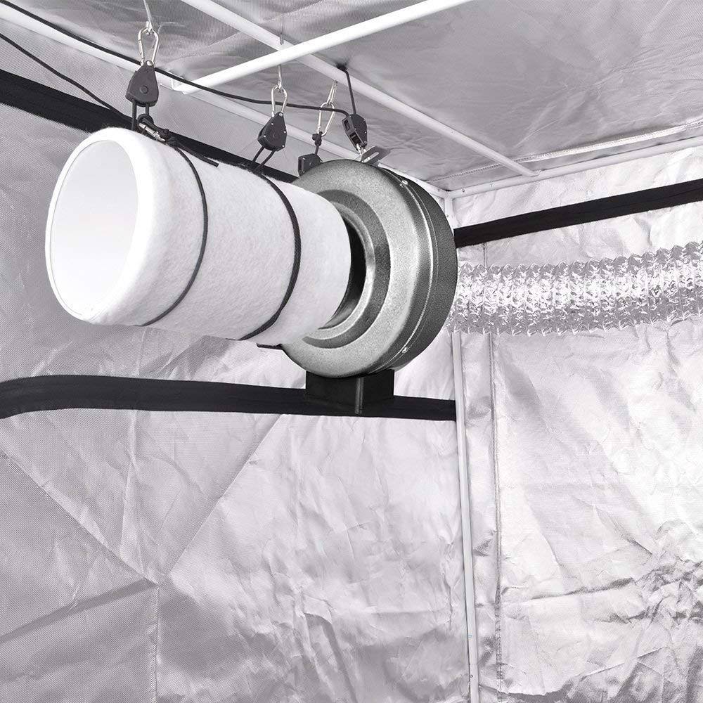 8 inch 750 CFM Inline Fan with Carbon Filter V334993